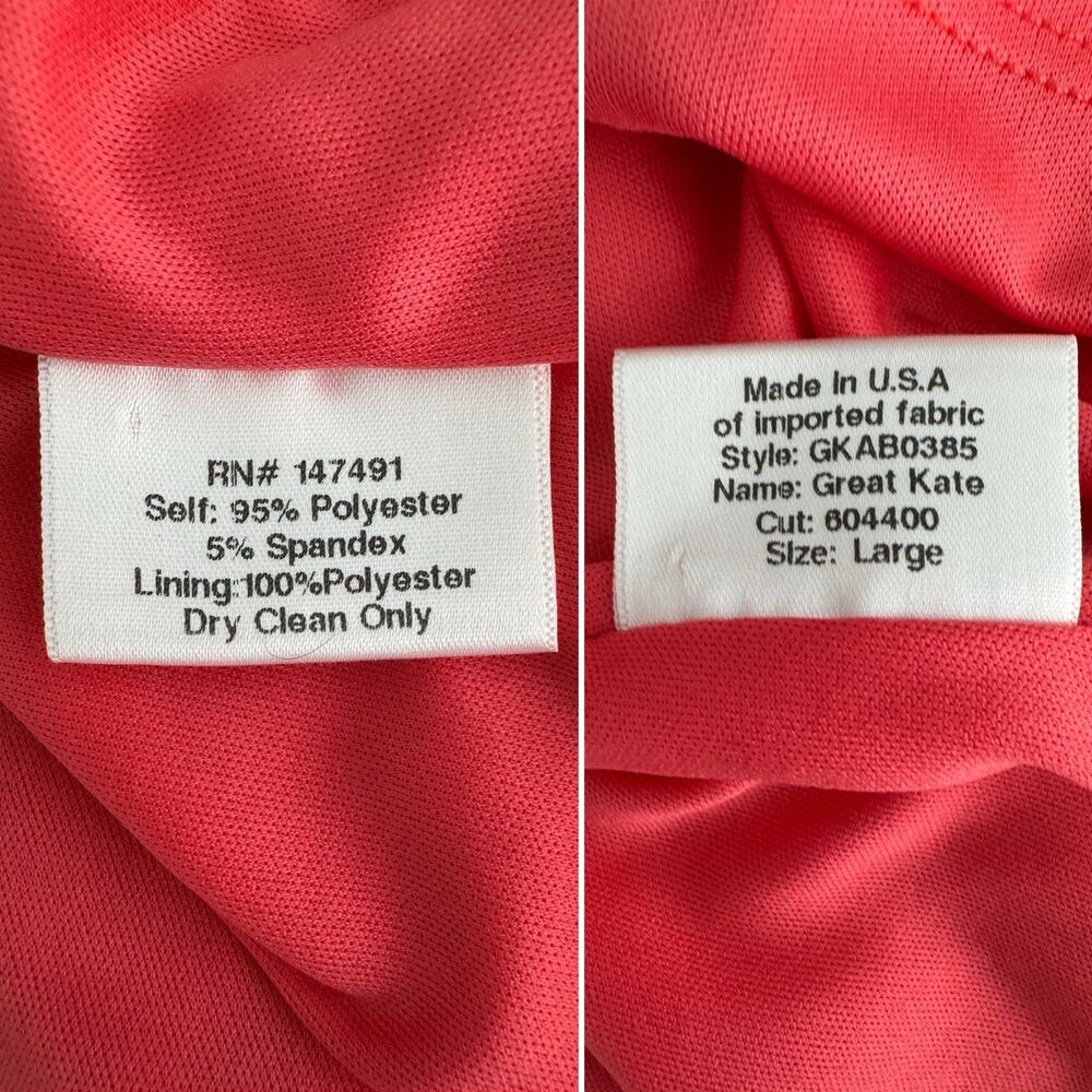 Katie May Great Kate Gown Maxi Dress coral pink size large L - Picture 9 of 10